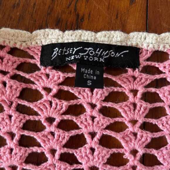 Vintage Betsey Johnson New York Crochet Cardigan - Picture 11 of 11